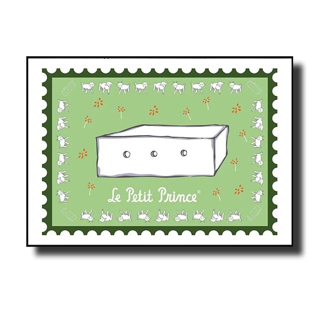 The Little Prince Fox Fairy Tale Posters and Prints Cartoon Stamp Wall Art Canvas Painting Picture for Kids Room Home Decor