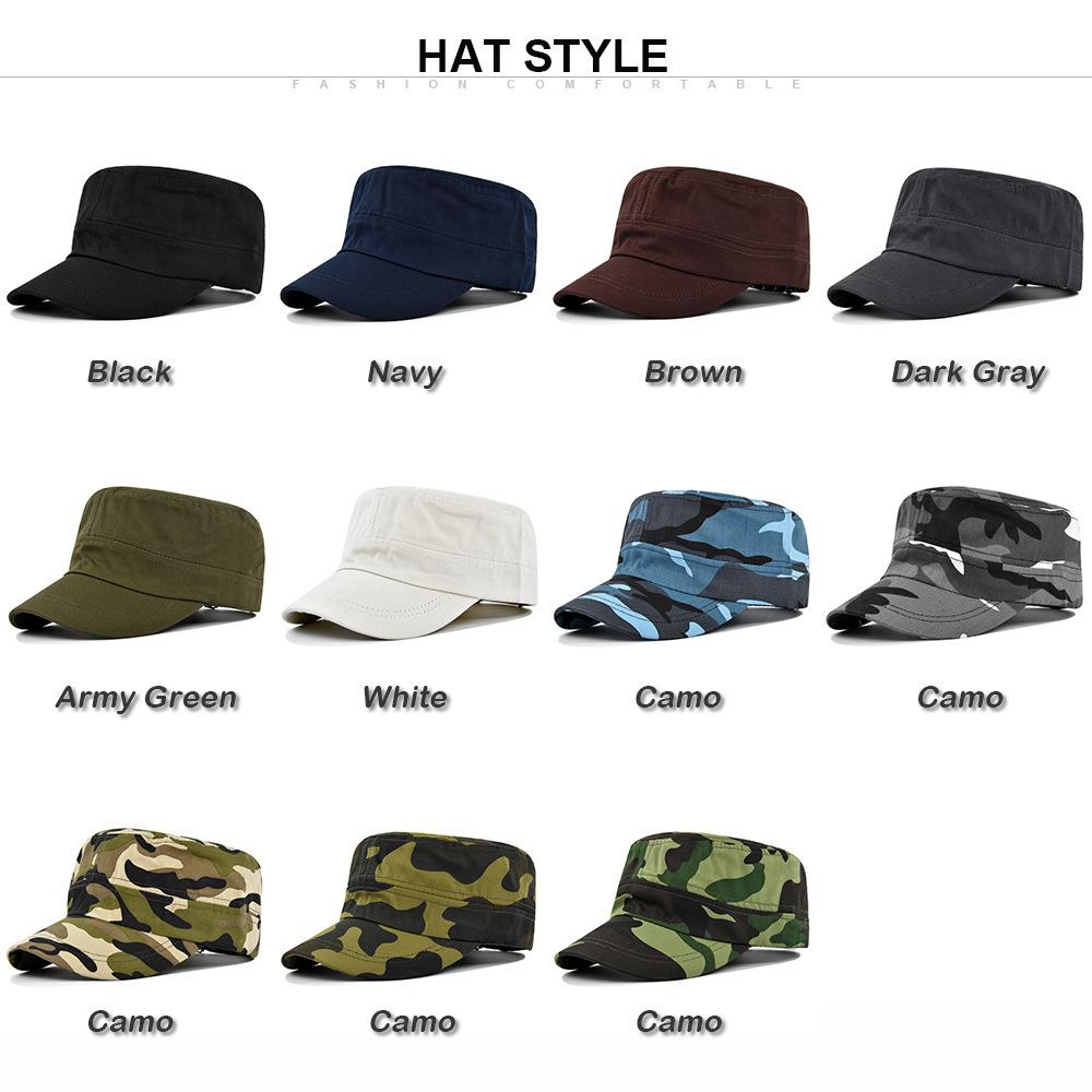 1PCCamouflage Flat Cap Fashion Camo Baseball Hat Adjustable Classic Fashion Sunshade Hat For Women Men Gorras Outdoor Sport Caps