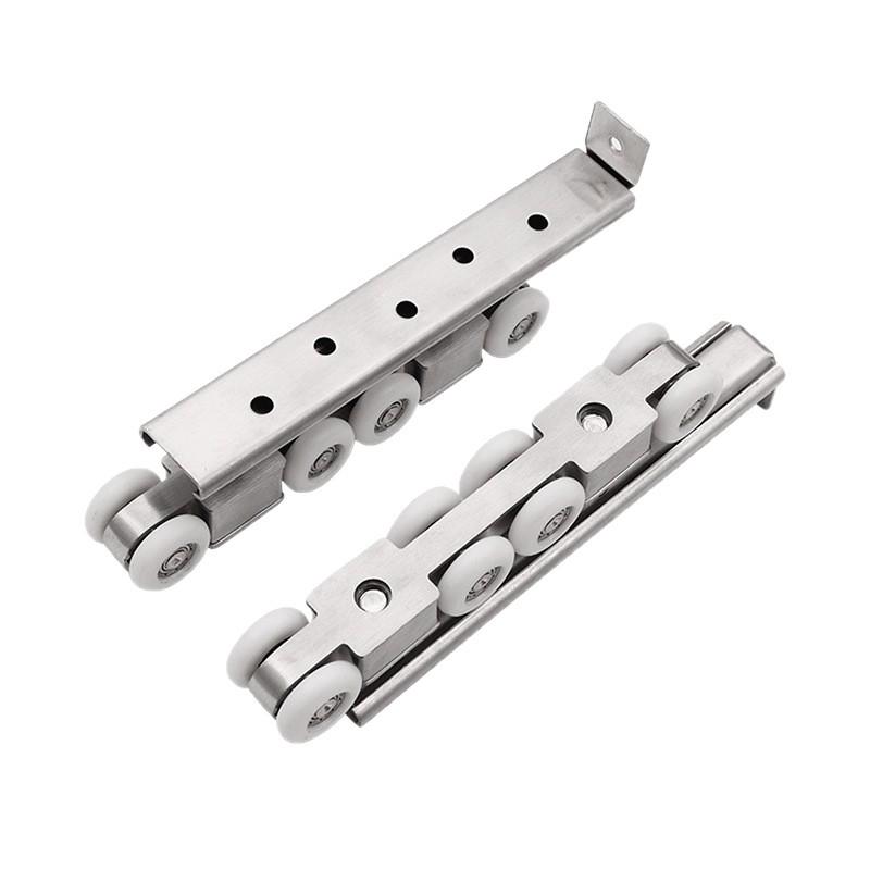 Sliding Door Silent 8-Wheel Stainless Steel Roller with Nylon Bearings for Furniture