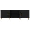 TV Cabinet Black Oak Effect 150 x 30 x 50 cm Particleboard
