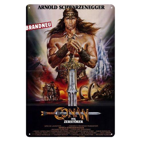 

k1Conan The Destroyer Arnold Schwarzenegger Movie Metal Poster Tin Sign 20x30cm aluminum 20x30cm（7.8x11.8inch）