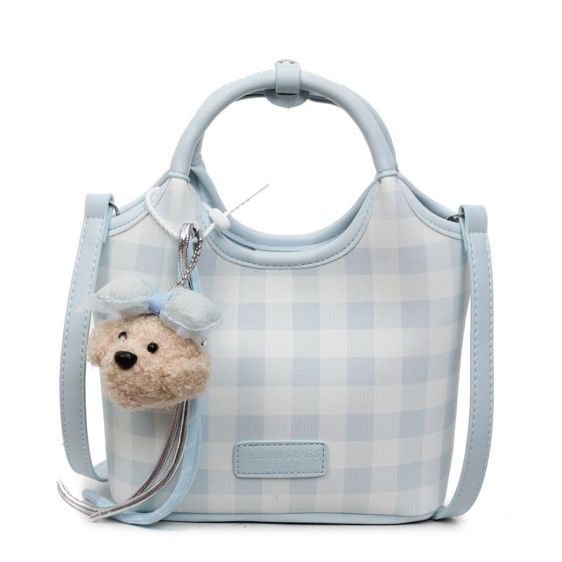 2025 New Fashion Versatile Shoulder Crossbody Bag Premium Underarm Temperament Plaid Hand Bag Bucket Bag