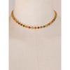 Exquisites Buntes Zirkonia Luxus Gusskettenhalsband Armband für Damen Edelstahl Wasserdichter Schmuck Geschenk