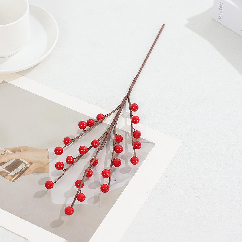 Duofu Red Berry Christmas Wreath: Festive Berry Branches for Holiday Decor