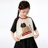 Girls' Casual Printed Cotton Short Sleeve T-shirt