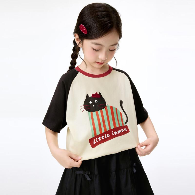 Girls' Casual Printed Cotton Short Sleeve T-shirt