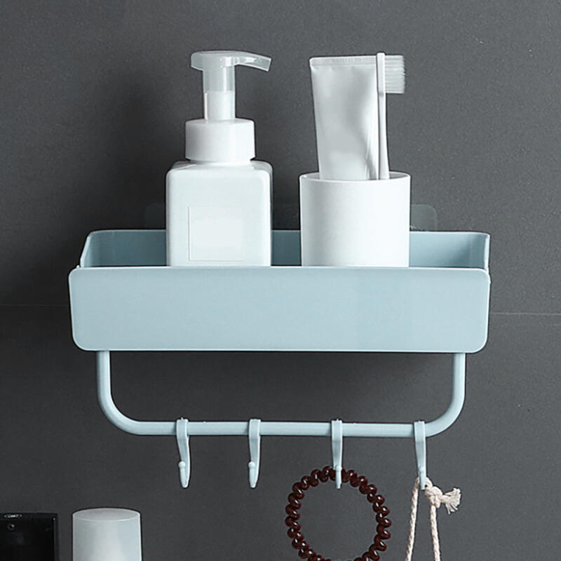 Adhesive Towel Rack Bathroom Shelf (S)