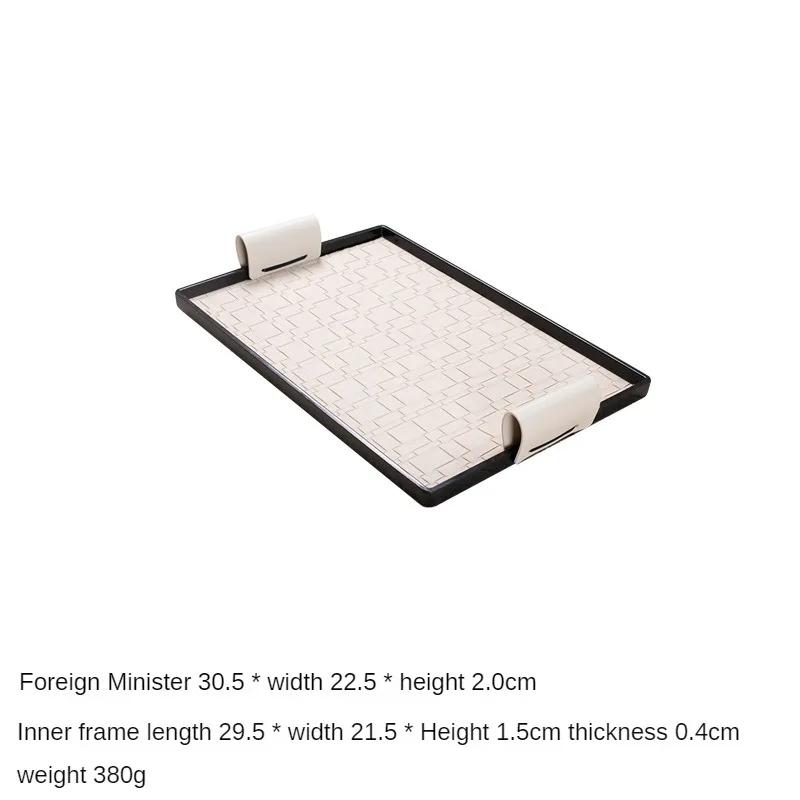 

Jewelry Display Tray Handmade Leather Light Luxury Necklace Ring Bracelet Earrings Showcase Props Jewelry Storage Accessories