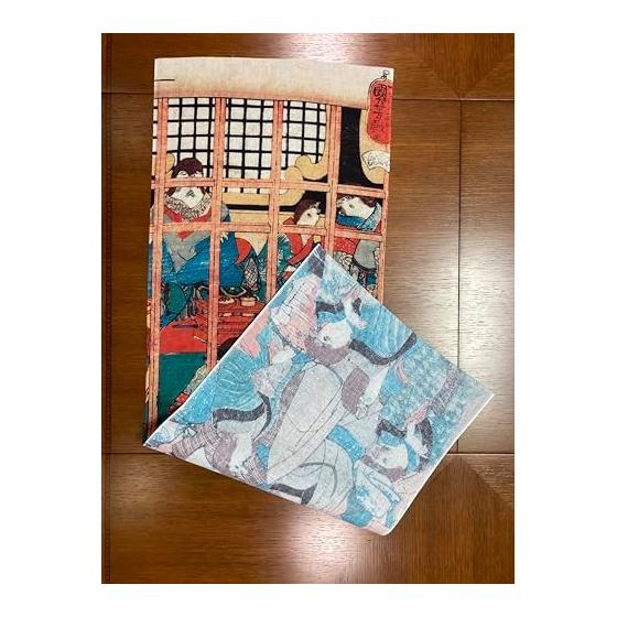 Kuniyoshi Utagawa "Sparrows Nesting Temporarily" Ukiyo-e Tenugui (Hand Towel) - Large Print, 100% Cotton, Made in Japan