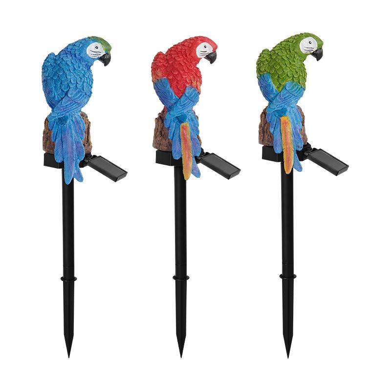 1Pc Solar Floor Plug Light Resin Parrot Lawn Light, Garden Decoration Night Light Outdoor Landscape Light Luminous Led