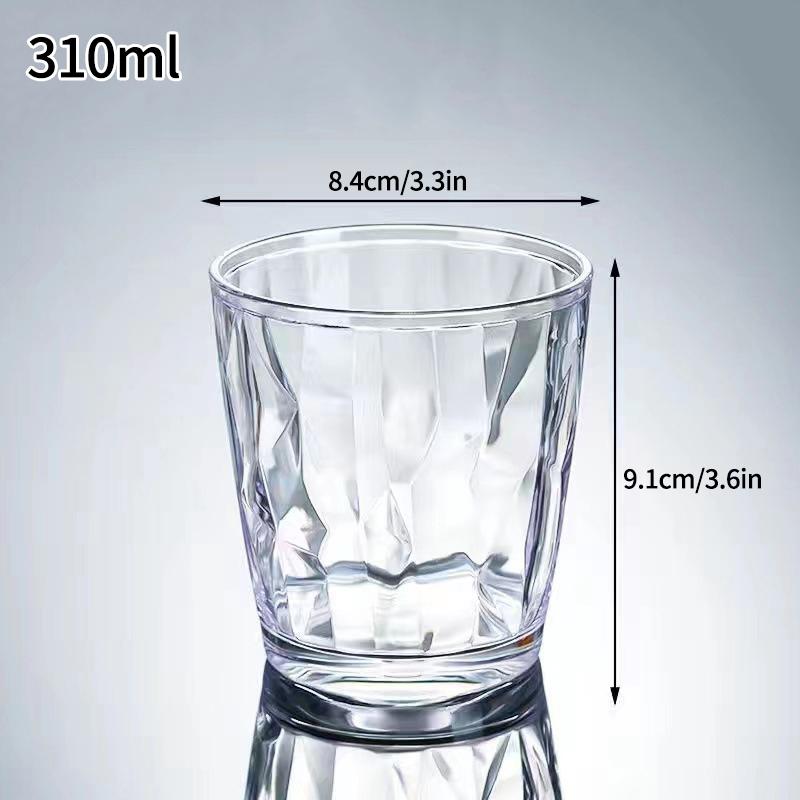 210/310ML Plastic Drinking Glasses Reusable Water Drinking Cup Shatterproof Wine Champagne Glasses for Home Bar Wedding Party