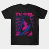 Herren Schwarzes Print-T-Shirt Tv Girl No-Cut Transferpapier Druck Baumwoll-T-Shirt