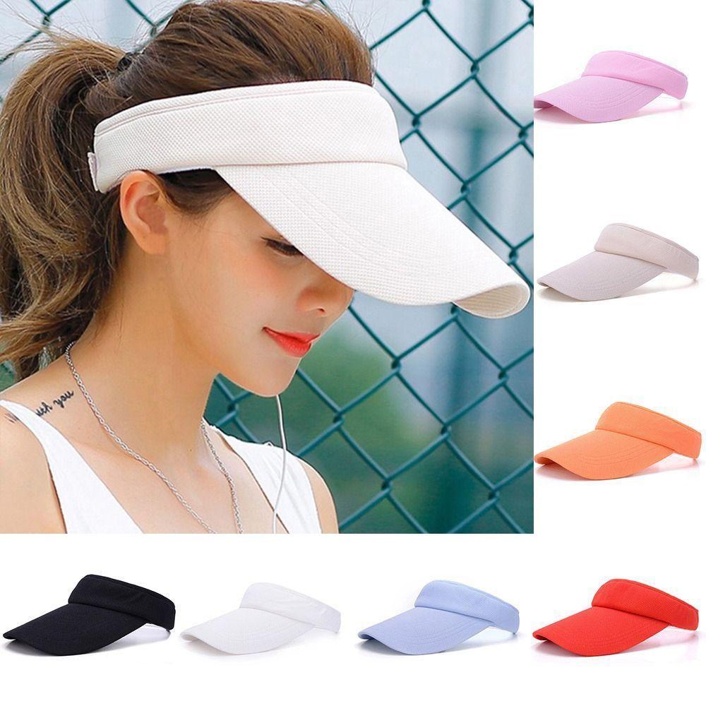 Outdoor Summer Sport Cap Sun Hat Unisex Beach Golf Tennis Hat Wide Brim Sun Visor Hat Empty Hat