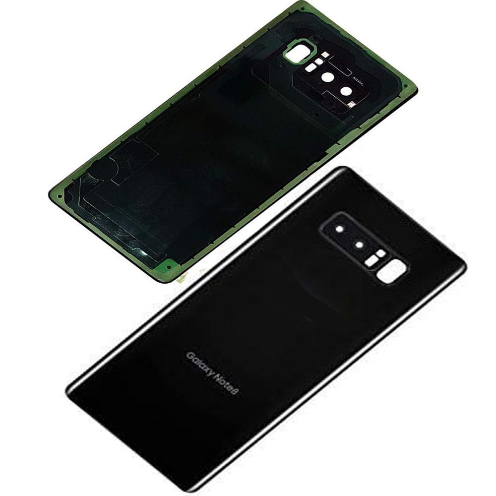Black Battery Back Glass Door Cover For Samsung Galaxy Note 8 N950