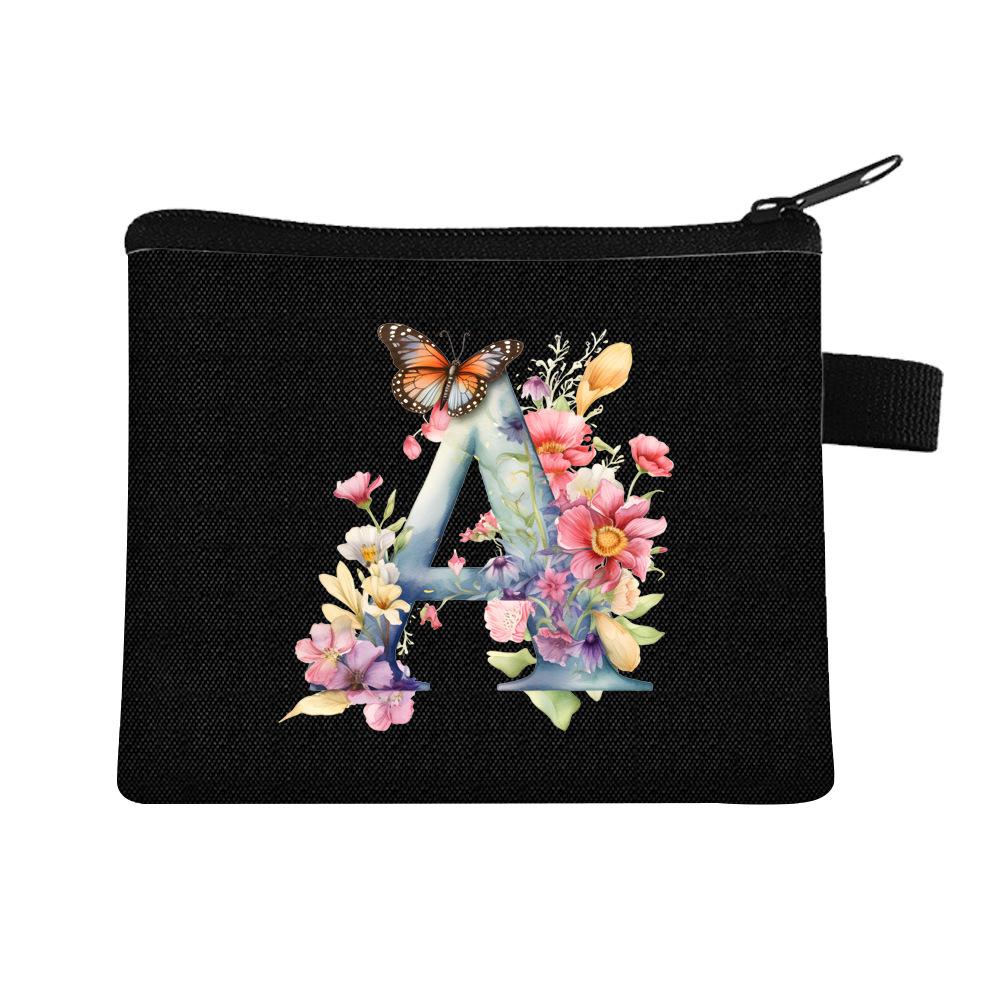 Letter Printed Children'S Change Bag Student Polyester Card Bag Simple Coin Storage Bag Portable Card Bag