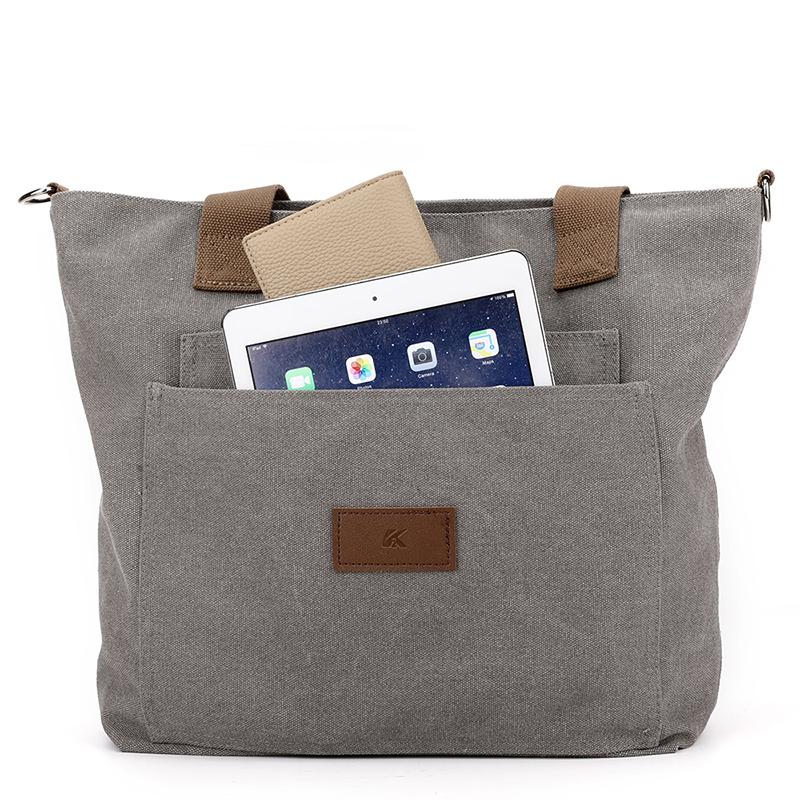 Shoulder Bag Tote Bag Women Solid Color Canvas Bag