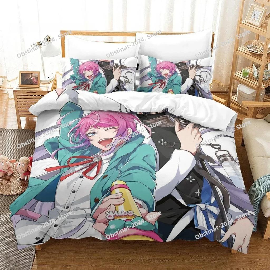 Hypnosis Mic Division Rap Battle Rhyme Anima Bedding Set Printed With Pillowcase Bed Duvet Cover Single Double Queen King Size