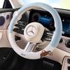 Classic Linen Steering Wheel Cover, Universal 38CM, All-Season Use