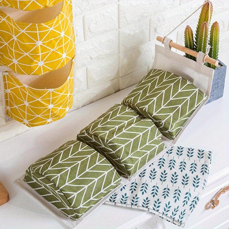 3-layer Hanging Storage Rack for Easy Installation, Multifunctional - Geometric Pattern, Moisture-proof Door Bag