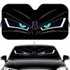 Art C-cartoon Angry Eyes Sun Visor Car Windshield Sun Visor - Foldable Universal Fit UV Block Heat Insulation Sunshade