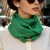 Spring Autumn Pleated Neck Scarf Women Magnetic Buckle Thin Square Scarf Premium Versatile Neck Gaiter Lightweight Neck Warmer