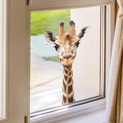 Electrostatic Uv Giraffe Glass Doors and Windows Home Wall Decoration Wall Stickers