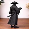 1PC Eco-Friendly Mini Chinese Swordsman Figure Exquisite Ancient Car Statue Ornament Cartoon Swordsman Miniatures Interior Decor