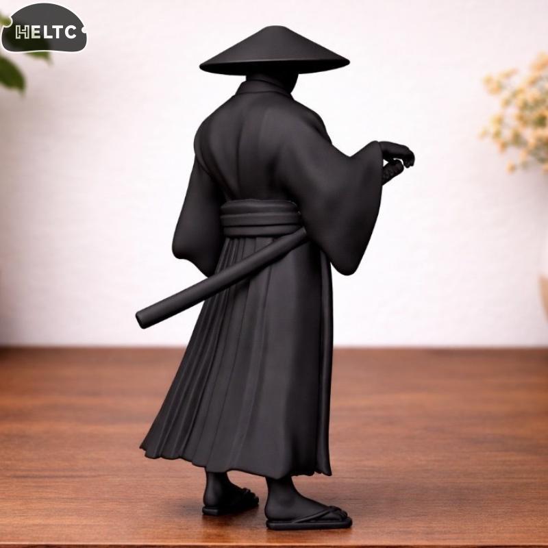 1PC Eco-Friendly Mini Chinese Swordsman Figure Exquisite Ancient Car Statue Ornament Cartoon Swordsman Miniatures Interior Decor