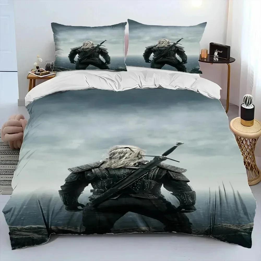 3D The W-Witcher Game cartoon Comfortable Duvet Quilt Cover Pillowcase Bedding Set Children Bedroom Decoration Home Textile
