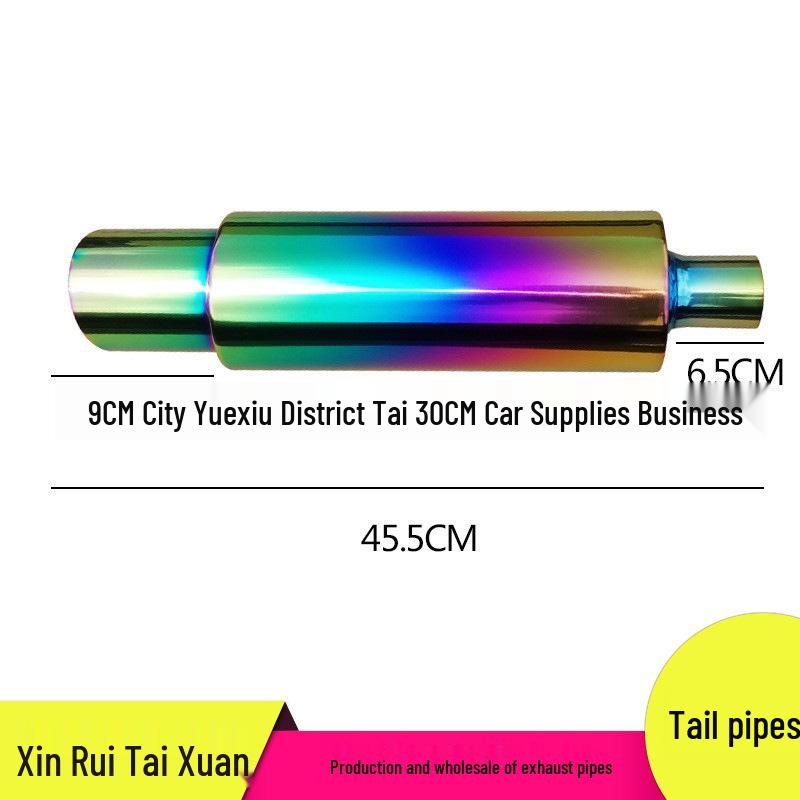 Universal Car & Motorcycle Tailpipe: Colorful Stainless Steel Rear Modification