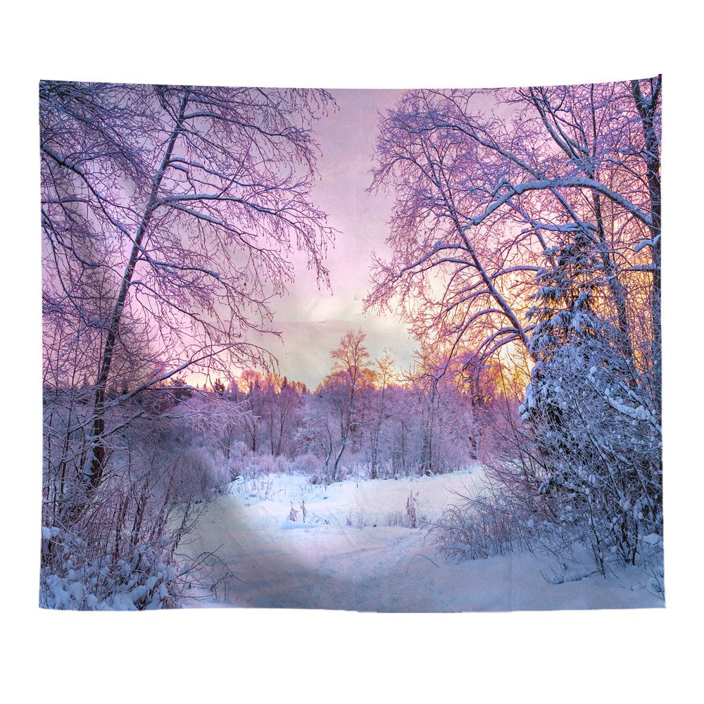 Рождественский гобелен со снежной сценой — фото 15