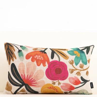Decorative Cushion Covers Flower Floral Pillowcase Nordic Home Decor Living Room Hotel Sofa Seat Custom Throw Pillow Covers