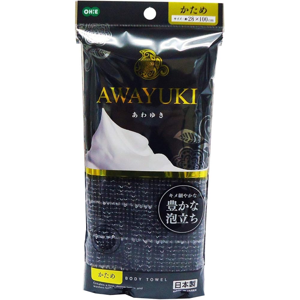 Oe Body Towel Firm Gray 28x100cm Rich Lather Made in Japan