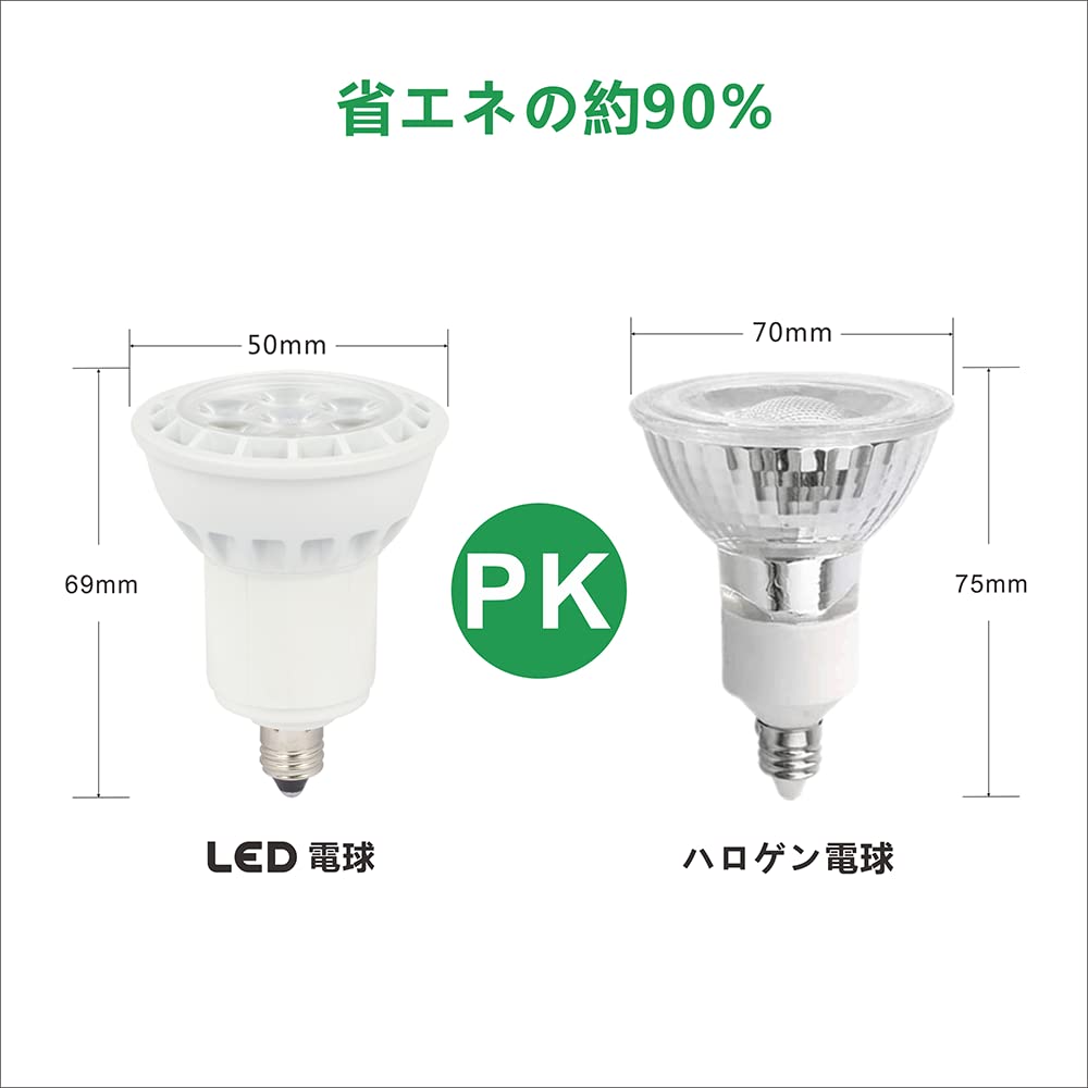 LED Light Bulb, E11 Base, Dimmable, Daylight White, 7.2W, 25° Beam Angle, Spotlight Type, 100V, 750 Lumens, PSE Certified (4-pack)