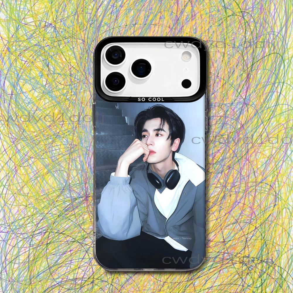 Zhang Ling He For iPhone 17,16,15,14,13,12,X,8,Pro,Max,Plus,SE4,Air,Mini Black IMD Matte Case
