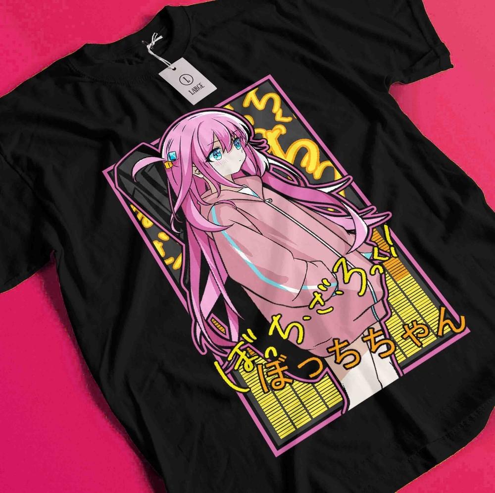 Hitori Gotou Bocchi the Rock T-Shirt Kawaii Funny Yamada Tee Nijika Ijichi Shirt BB922