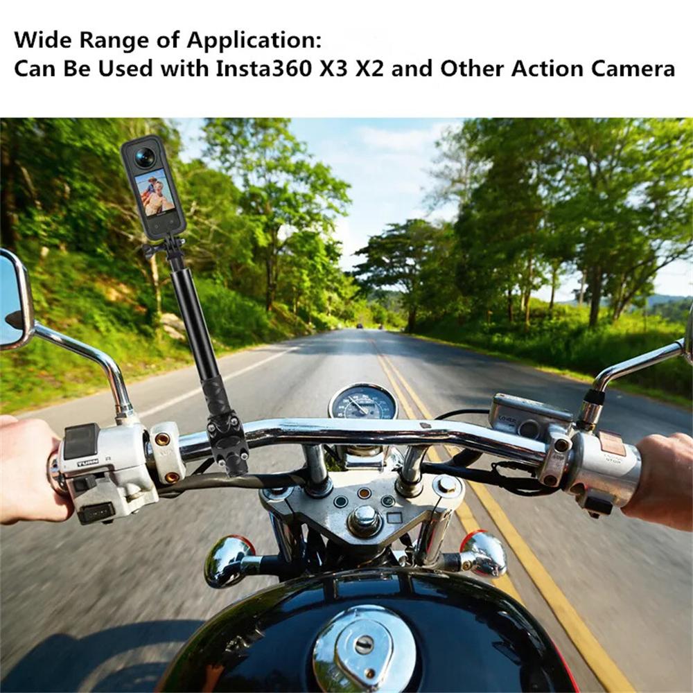 Mount for Gopro DJI Insta360 Motorcycle Bike Invisible Selfie Stick Handlebar