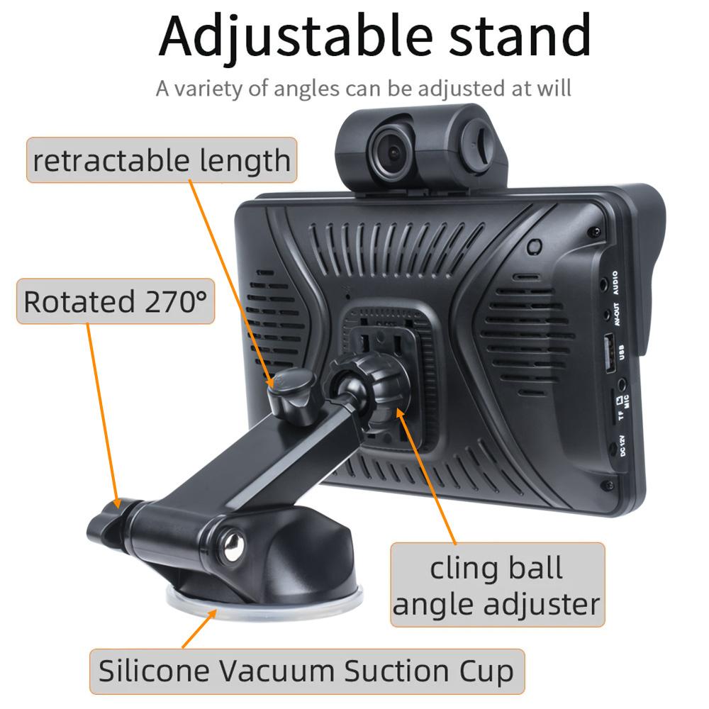 Portable 7" Touch Screen Multimedia Player Compatible with Wireless CarPlay Android With DVR 64G TF Card