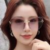 Women's Sunglasses, Fashionable Cat's Eye Half-frame Sunglasses