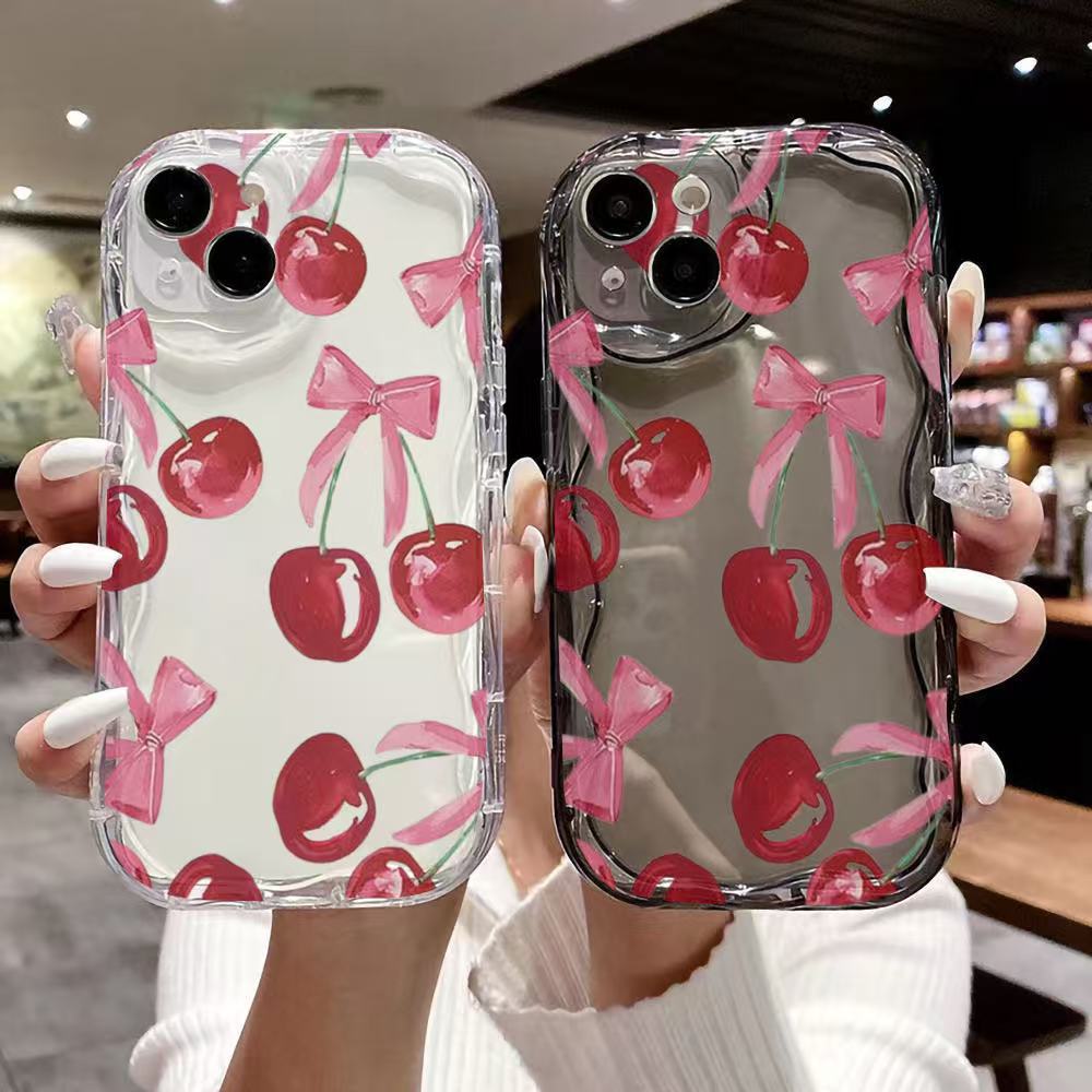 Bow Cherry for Iphone17promax Mobile Phone Case 16 Apple 15 Anti-drop 14 Pro Japan and Korea 13/12