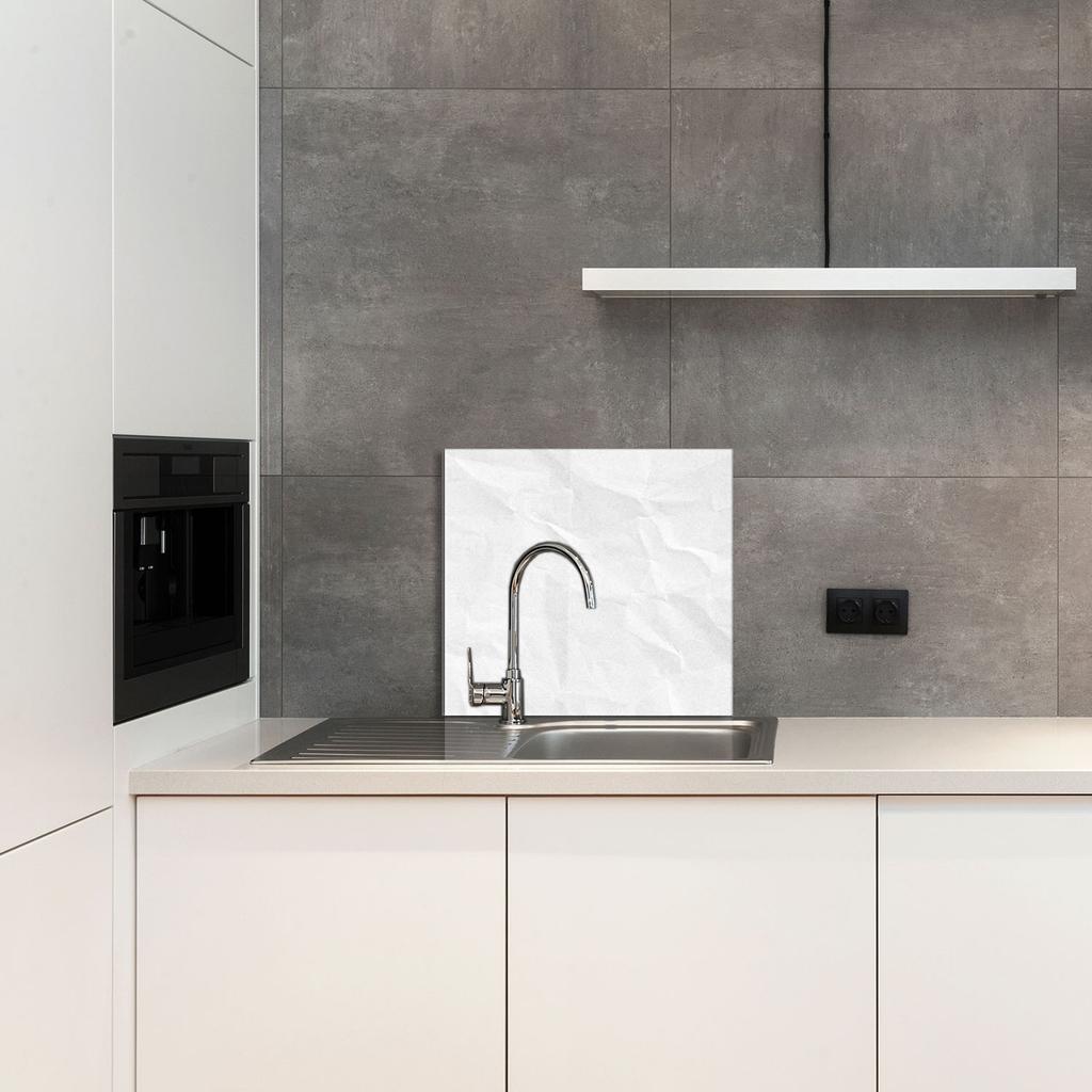 PANNELLO IN VETRO PER CUCINA 65x60 Bianco