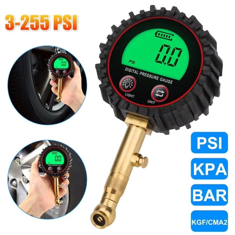 

3-255PSI Digital Tire Pressure Gauge Heavy Duty Tyre Air Gauge For Car Truck Motorcycle