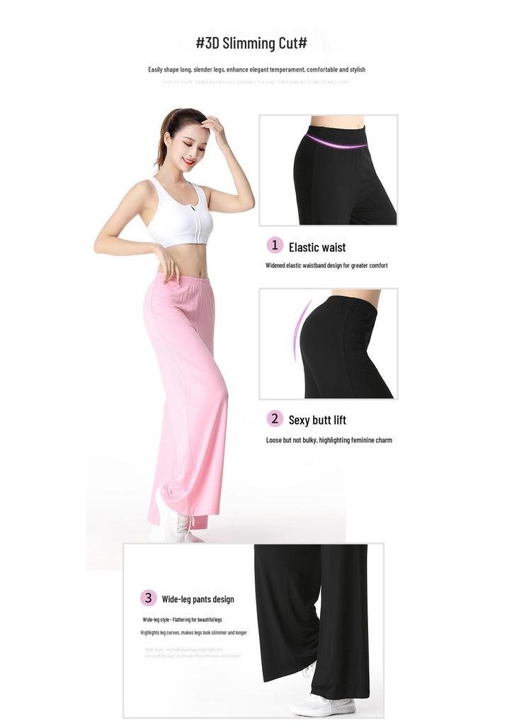 Plus-Size Modal Wide-Leg Yoga Pants - Comfortable, Breathable, and Sweat-Absorbent for Casual Sports and Fitness