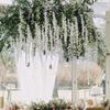 3Forks/ Branch Long Wisteria Artificial Flowers with Green Leaves for Wedding Room Decor Garland Decor Flores Artificiales Wazon