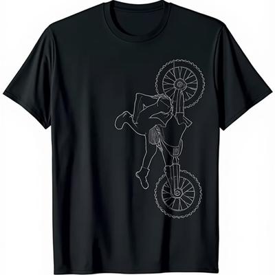 Motocross Dirt Bike TShirt 100 Cotton ONeck Short Sleeve Summer Casual Mens Tshirt Streetwear