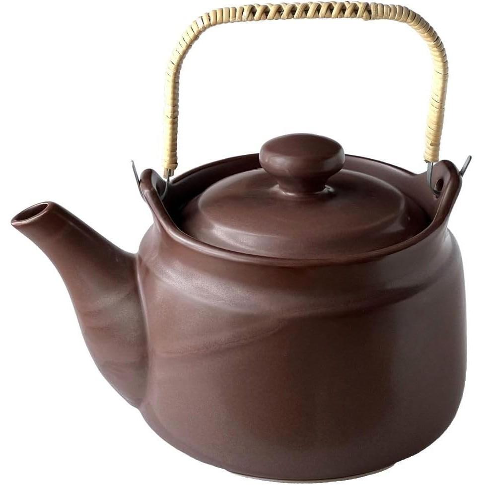 Tokoname Heat-Resistant Ceramic Teapot for Gas Stove - 2000ml Brown