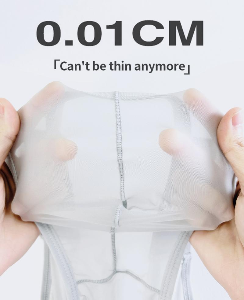 1/3 ks Ice Silk Sexy pánské měkké spodní prádlo Kalhotky, spodní kalhotky s nízkým pasem pro muže Prodyšné, vysoká vidlička Pánské vypouklé kalhotky U móda