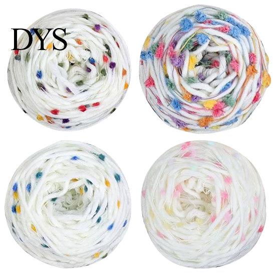 Wool Yarn Crochet Soft Comfortable Multi-purpose Knitting Colorful Fur Ball Thread Home Use Hand
