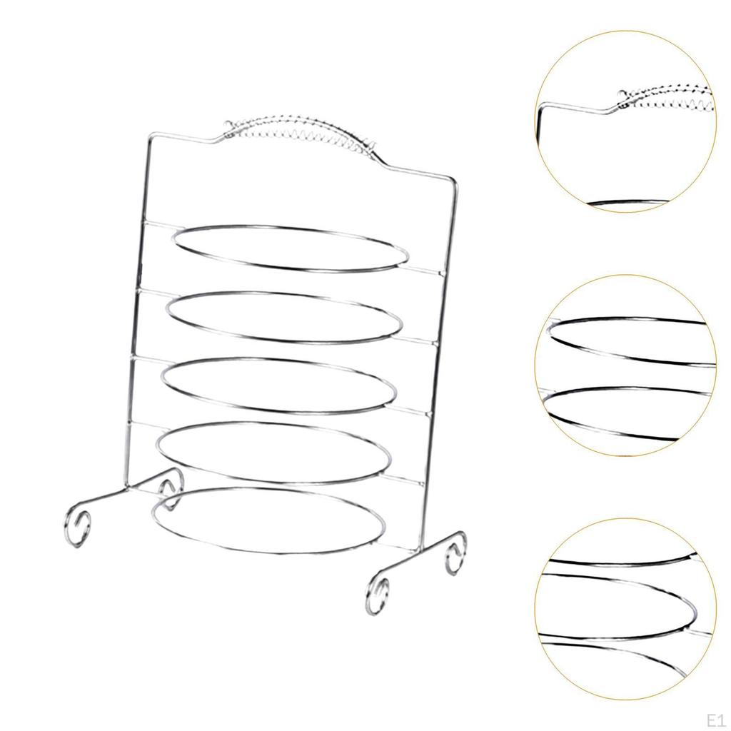 Convenient Service Support Panel Organizer of Multi -level Plates Storage Shelf for Kitchen