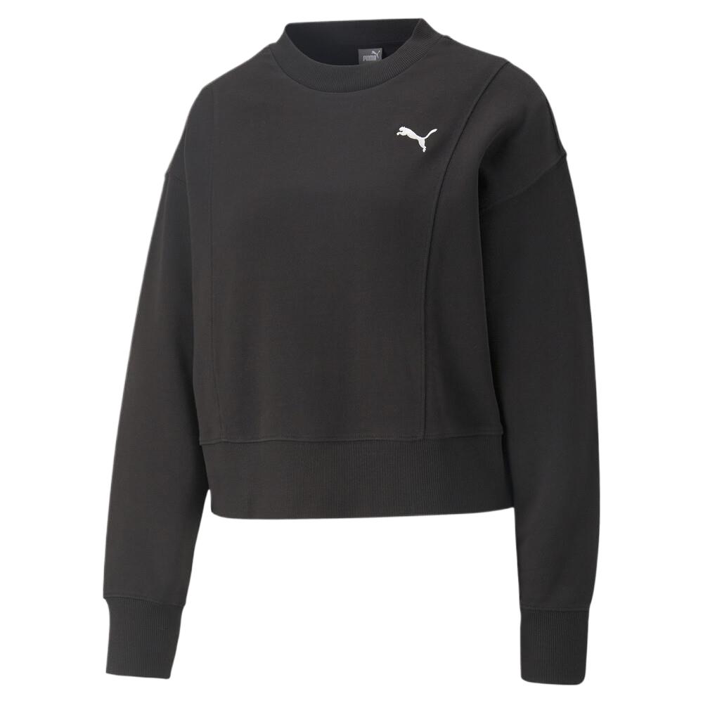 Puma Her Fashion Versatile Comfortable Soft Long Sleeve Sweatshirt Women sweatshirt Black 673109-01 S